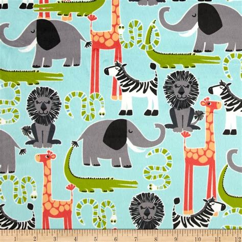 Michael Miller Metal Minky Safari Friends Hash Dot Fabric by The 